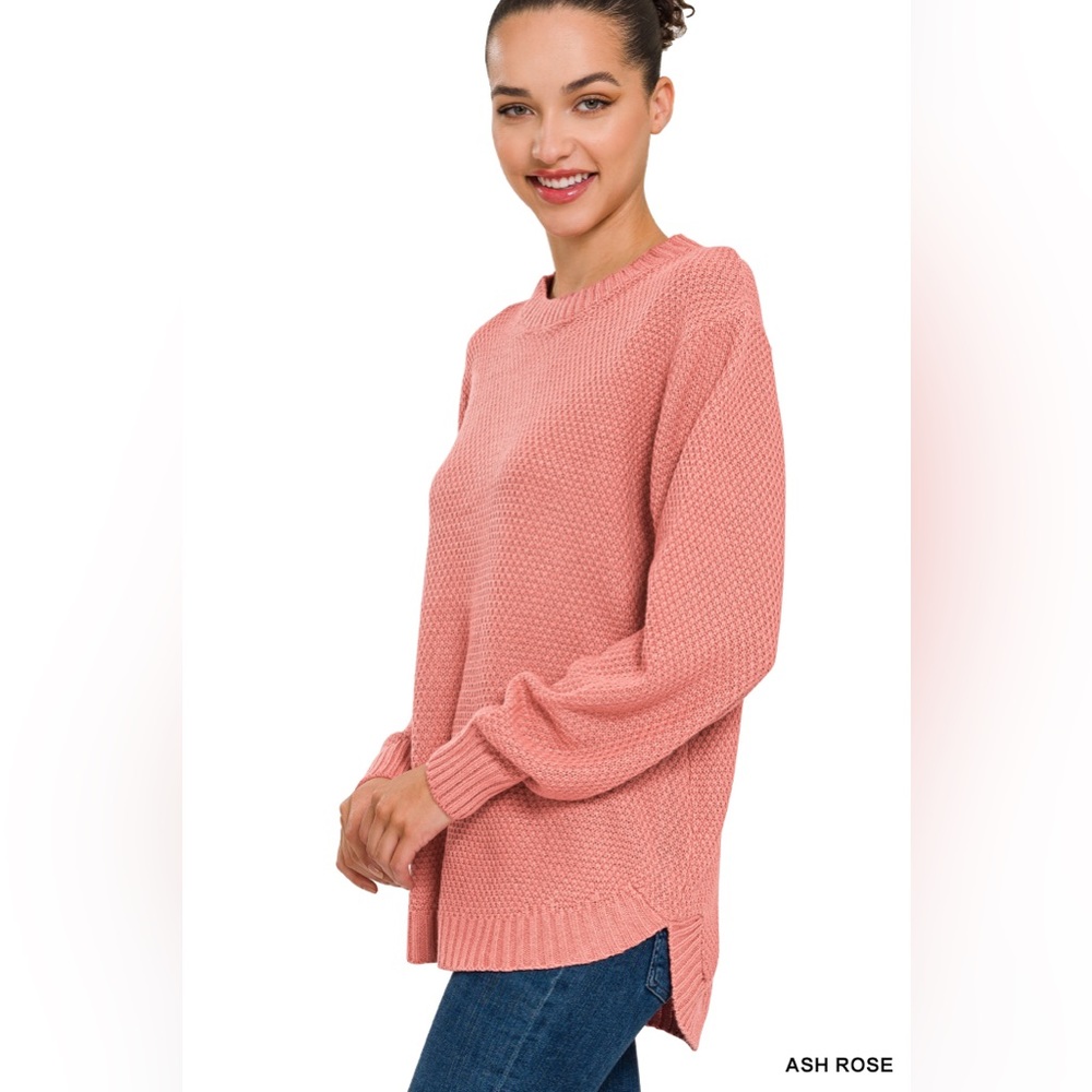 HI-LOW LONG SLEEVE ROUND NECK SWEATER
StyleNo: #TW-2041AB NEW